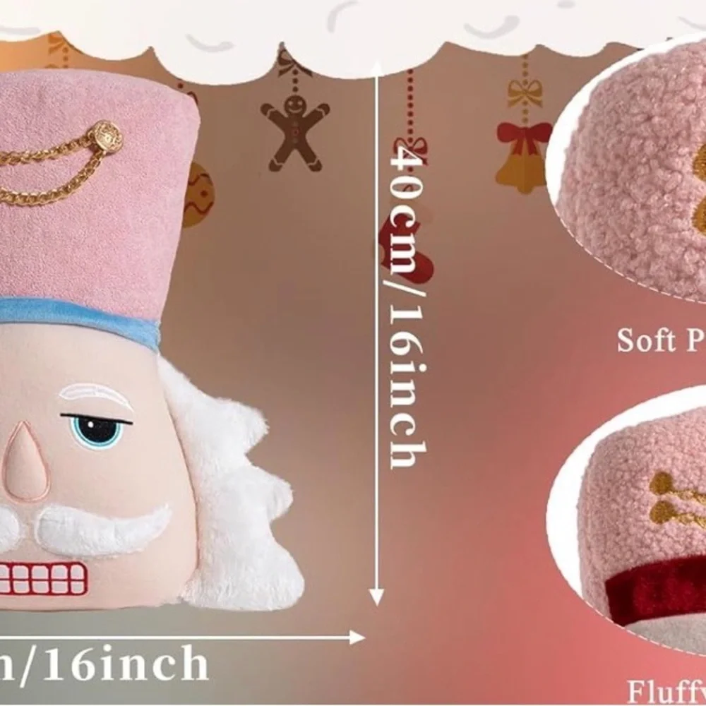 Pink Nutcracker Premium Large Boutique Plush Pillow